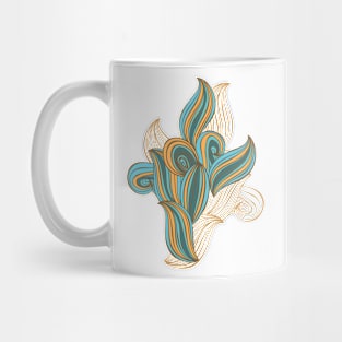 Wave beige and blue Mug